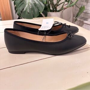 New Time And Tru Black Ballet Flats Memory Foam Women’s Size 11 New With Tag